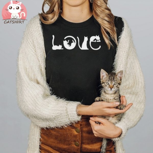 Love Cat Shirt, Cat Lover Shirt, Funny Cat Shirt, Kitten Shirt, Cat Mom Shirt, Animal Lover Shirt