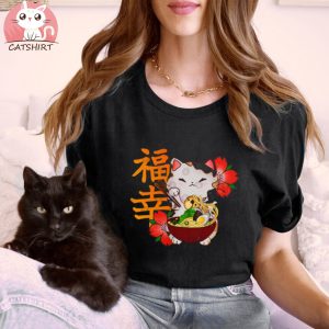 Lucky Cat Ramen T Shirt