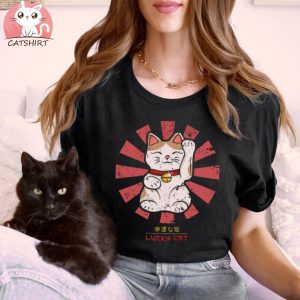 Lucky Cat Retro Japanese T Shirt