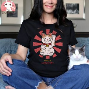 Lucky Cat Retro Japanese T Shirt