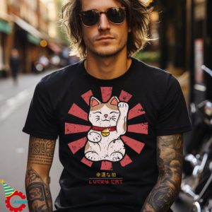 Lucky Cat Retro Japanese T Shirt