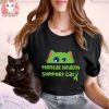 Majestic Mental Health Support Cat Mental Health Matters Awareness Organic cotton T shirt