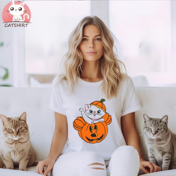 Marie Cat Mickey Mouse Pumpkin Jack O Lantern Shirt