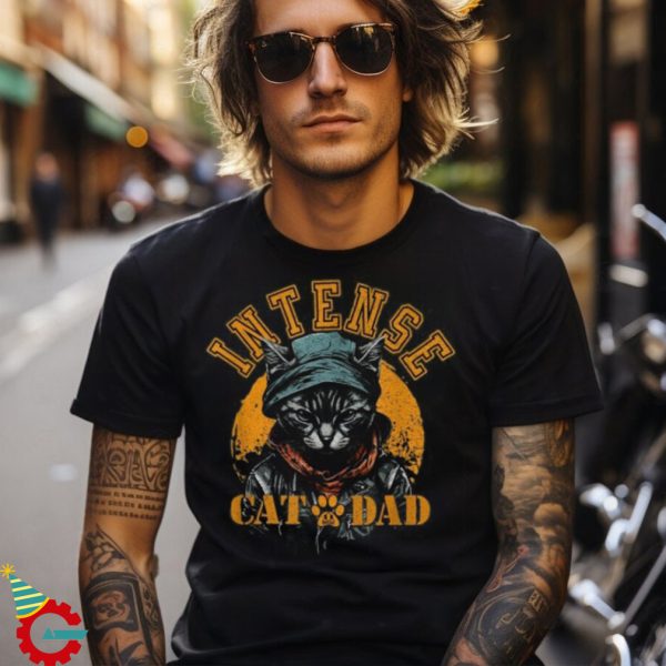 Mens Cat Dad Instense Cats And Kittens Design Shirt