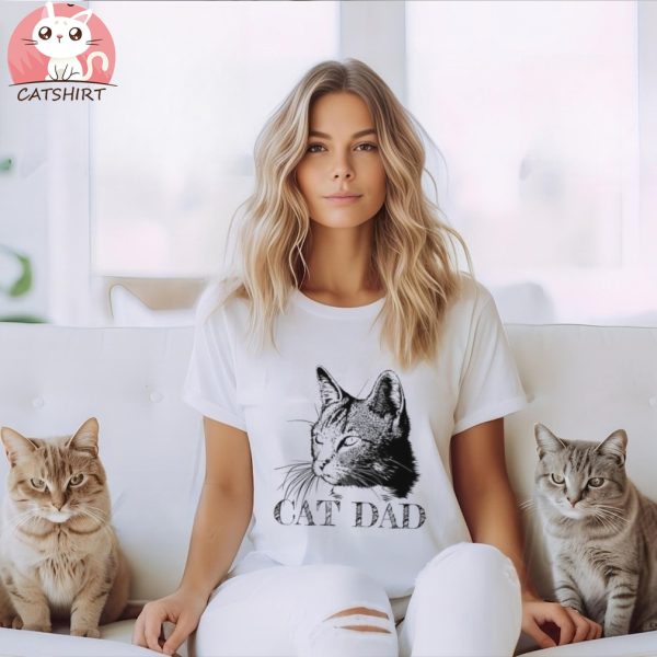 Mens Cat Dad Shirt