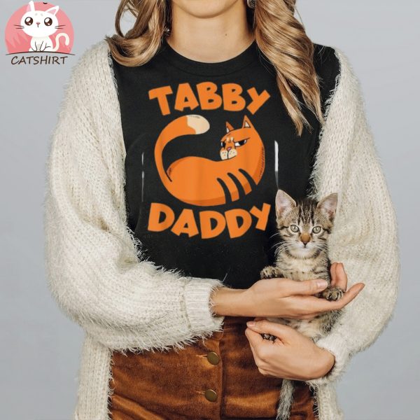 Mens Tabby Cat Daddy Funny Tabby Cat Dad And Cat Lover Men Shirt