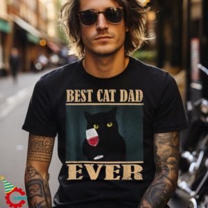 Mens Vintage Retro Best Cat Dad Ever Shirt