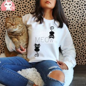 Meow Ca Funny Kitty Cat Mom And Cat Dad Meow Unisex Shirt