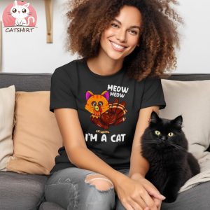 Meow I’m A Cat Turkey Thanksgiving Shirt