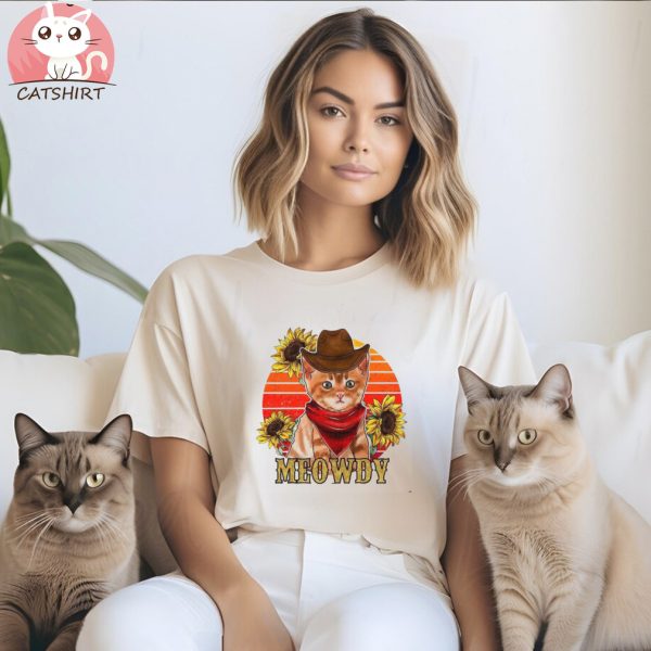 Meowdy Cowboy Cat Vintage T Shirt