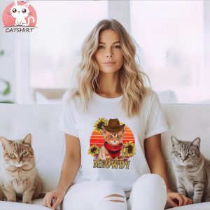 Meowdy Cowboy Cat Vintage T Shirt