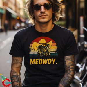 Meowdy Cowboy Cat Vintage Teee Shirt