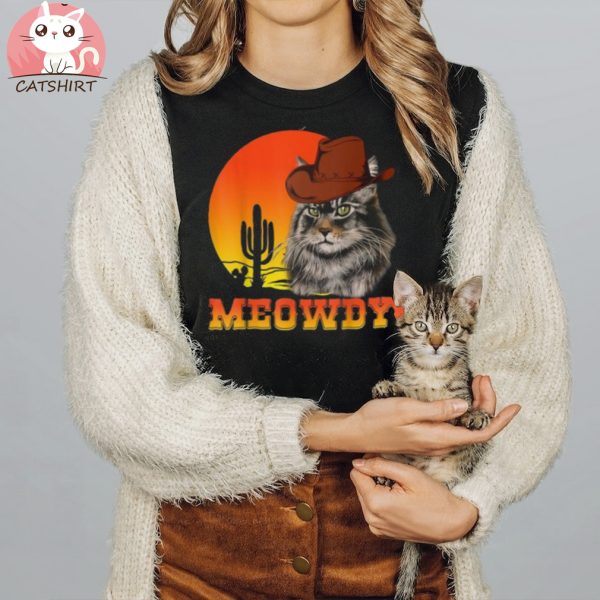 Meowdy Funny Meow Howdy Cat Meme For Cat Dad Men Women Unisex Shirt