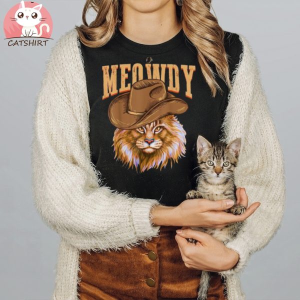 Meowdy Funny Meow Howdy Cat Meme For Men Women Cat Dad Shirt