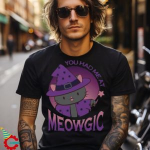 Meowgic Kawaii Black Magic Wizard Cat T shirt