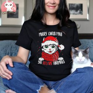 Merry Christmas Ya Filthy Animals Cat Christmas T shirt