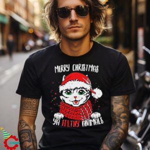 Merry Christmas Ya Filthy Animals Cat Christmas T shirt