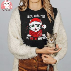 Merry Christmas Ya Filthy Animals Cat Christmas T shirt