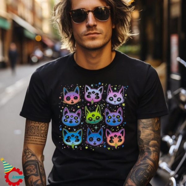 Mythical Kitty Heads T Shirt