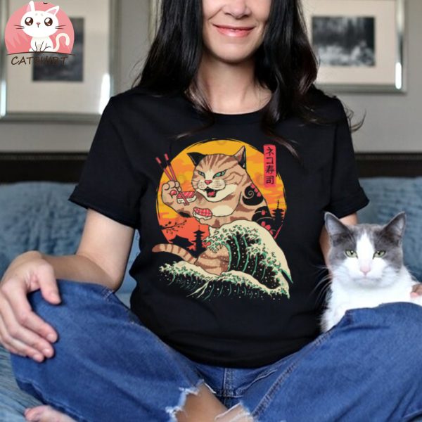 Neko Sushi Wave T Shirt