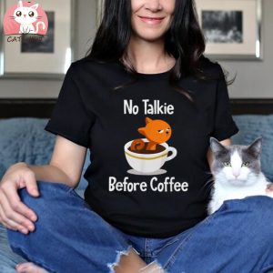 No Talkie Before Coffee Cat Daddy Cat Mom Funny Cat Shirt