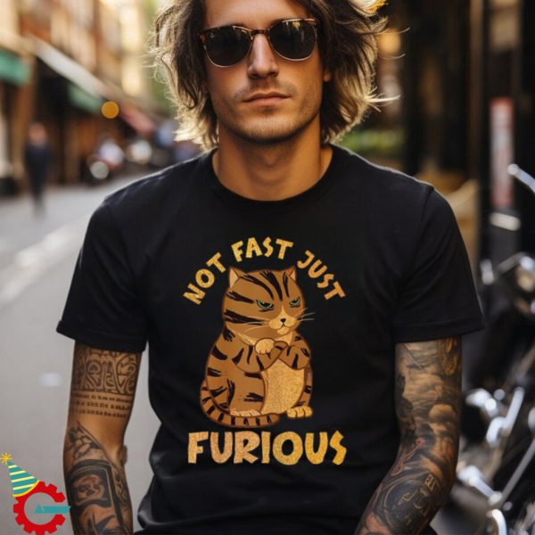 Not Fast Just Furious Grumpy Fat Cat Shirt