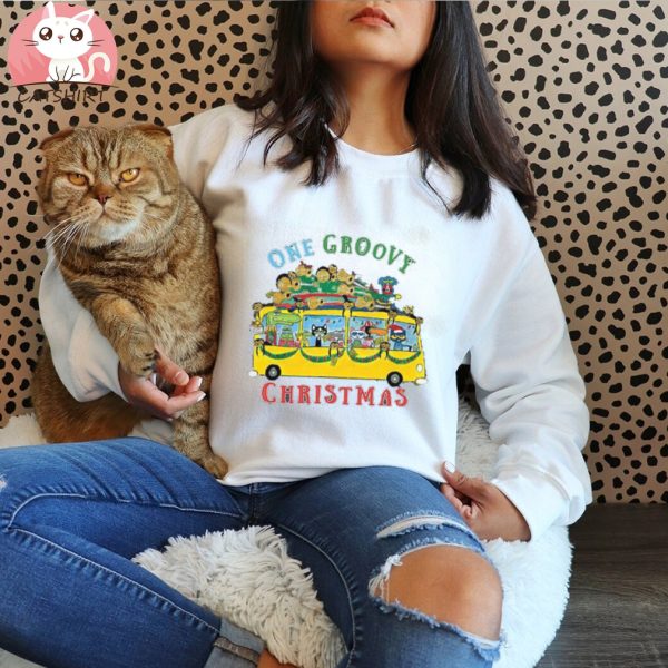 One Groovy Christmas Bus Toddler and Youth Shirt