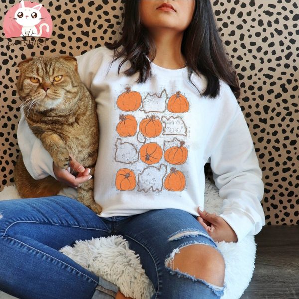 PUMPKIN CATS T SHIRT