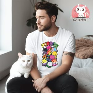 PURRIDE CATS MEN'S WHITE T SHIRT