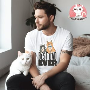 Pawsome Dedication Best Cat Dad Ever Cat Daddy Shirt