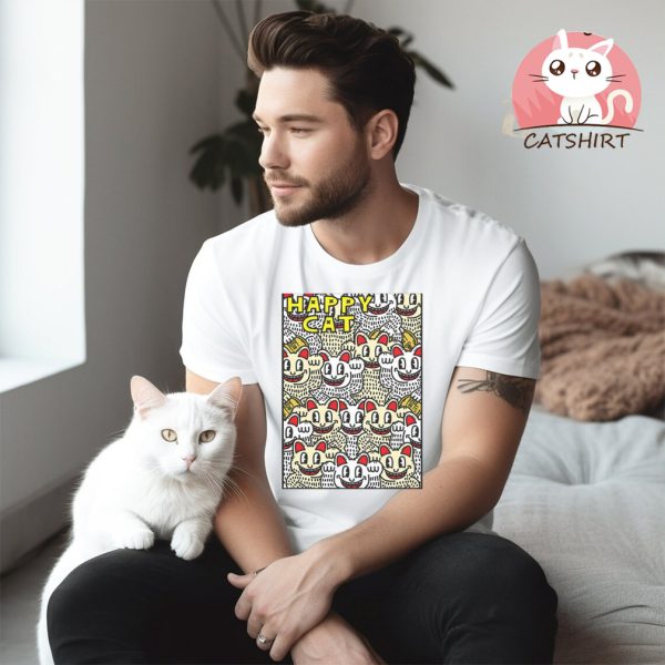 Popkiller Artist Series Taigashi Happy Cat Youth T shirt