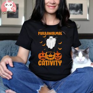 Purranormal Cativity Funny Halloween Shirt