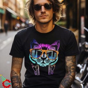 Rainbow DJ Cat T Shirt