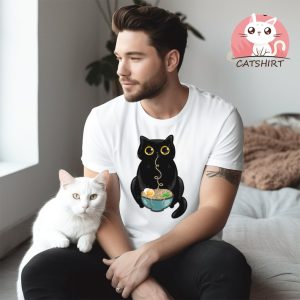 Ramen Black Cat T Shirt