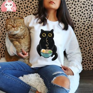 Ramen Black Cat T Shirt