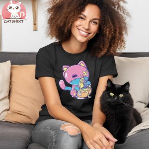 Ramen Cat Creepy Cute Anime Kawaii Aesthetic CC T Shirt