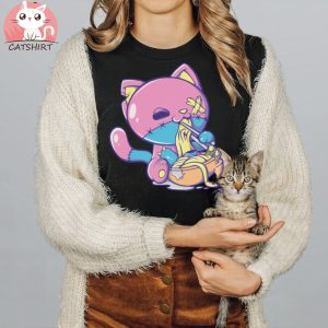 Ramen Cat Creepy Cute Anime Kawaii Aesthetic CC T Shirt