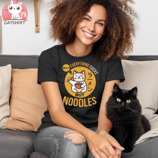 Ramen Kawaii Cat Anime Cute Costume Cats Noodles Lover Gift T Shirt