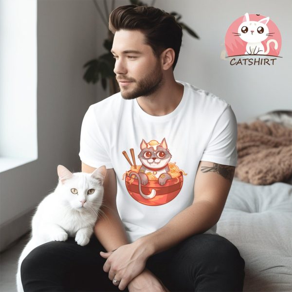 Ramen Noodle Tabby Cat T Shirts