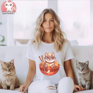 Ramen Noodle Tabby Cat T Shirts