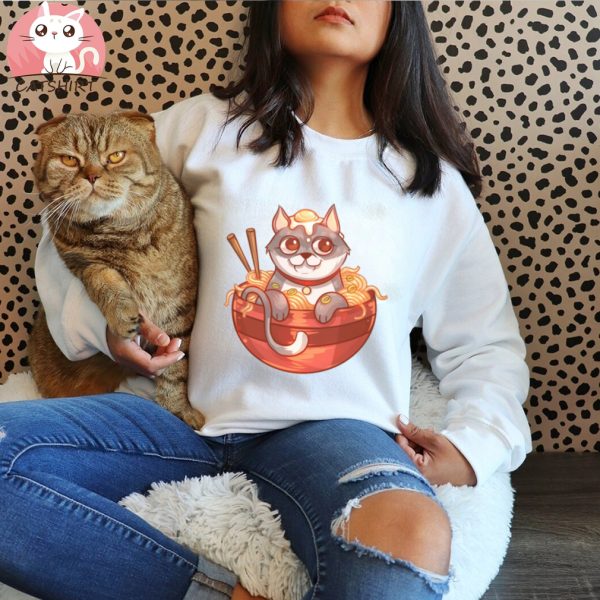 Ramen Noodle Tabby Cat T Shirts