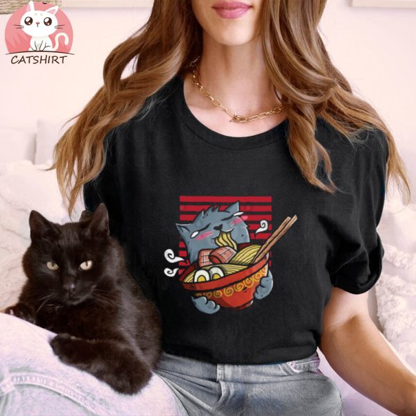 Ramen and a cute Cat T Shirt