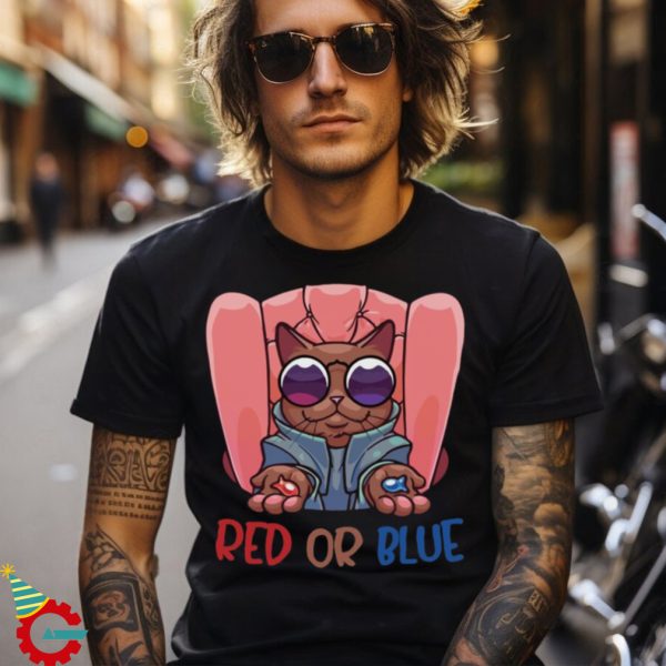 Red Or Blue Funny Matrix Cat Essential T shirt