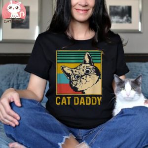 Retro Cat Daddy Cat Daddy Best Cat Dad Ever Funny Cat Shirt