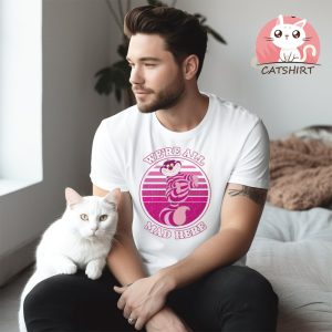 Retro Disney Cheshire Cat We're All Mad Here T Shirt