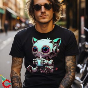 Robocat Drinking Tea! T shirt