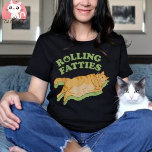 Rolling Fatties Funny Weed Cat Marijuana Shirt