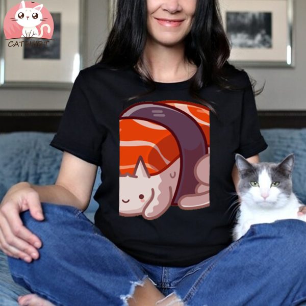 Salmon Nigiri Cat T Shirt