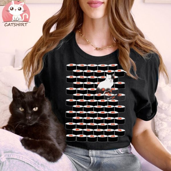 Sashimi Sushi Cats T shirt