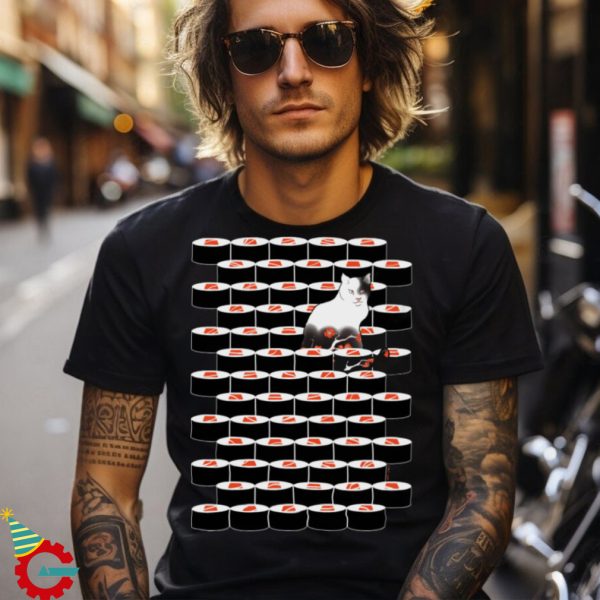 Sashimi Sushi Cats T shirt